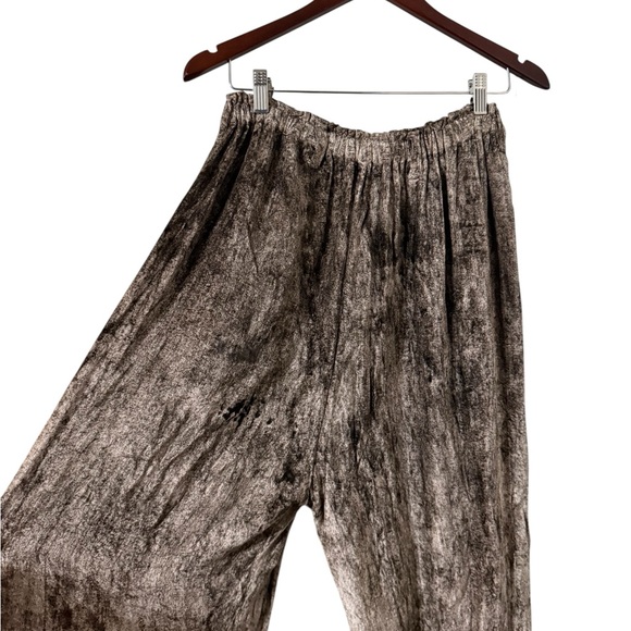 ISSEY MIYAKE Crushed Velvet Pull On Wide Leg Pants Joggers - Picture 8 of 8